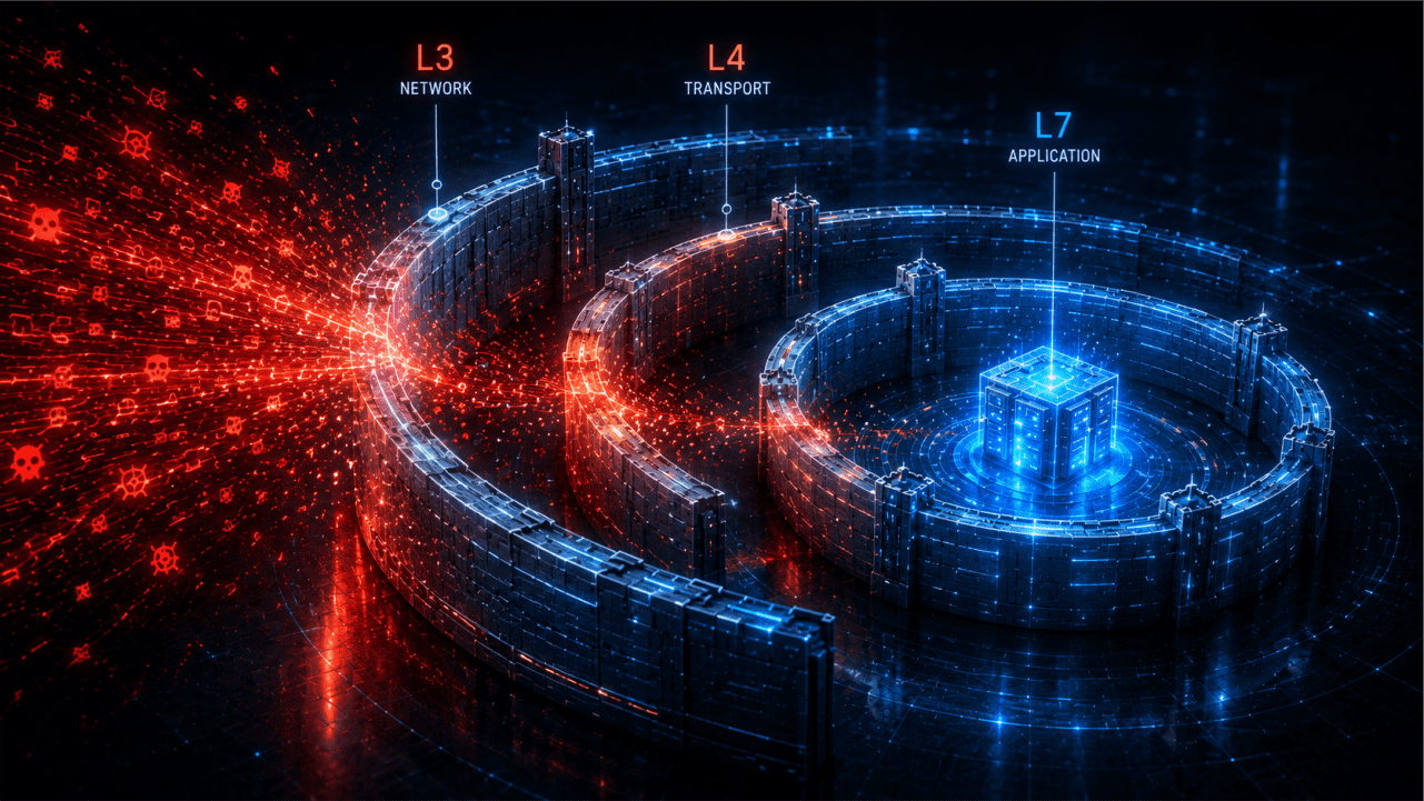 Защита от DDoS: архитектура для атак L3, L4 и L7